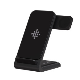 Tech-Protect QI15W-A20 indukcinis įkroviklis su 3in1 stovu išmaniesiems telefonams / ausinėms / Apple Watch - juodas