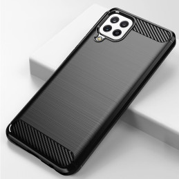 Carbon Case lankstus dangtelis Samsung Galaxy A22 4G juodas