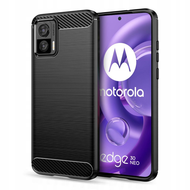 Tech-Protect TPUCarbon dėklas, skirtas Motorola Edge 30 Neo - juodas