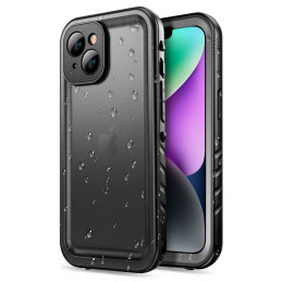 Tech-Protect ShellBox vandeniui atsparus IP68 dėklas skirtas iPhone 14 - juodas