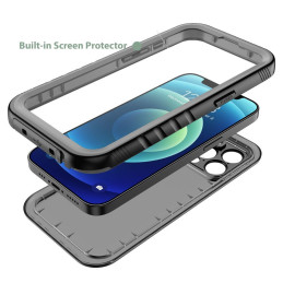 Tech-Protect ShellBox vandeniui atsparus IP68 dėklas skirtas iPhone 14 Pro - juodas