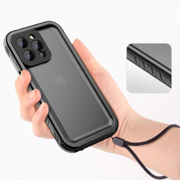 Tech-Protect ShellBox dėklas, atsparus vandeniui IP68, skirtas iPhone 14 Pro Max - juodas