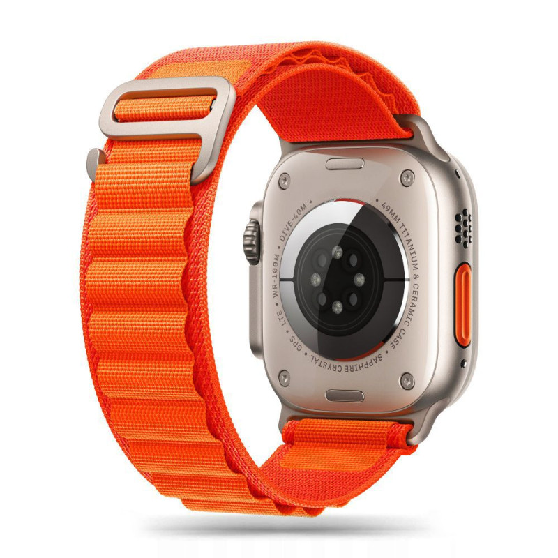 Tech-Protect Nylon Pro dirželis, skirtas Apple Watch 4/ 5/ 6/ 7/ 8/ 9/ SE/ Ultra 1/ 2 (42/ 44/ 45/ 49 mm) – oranžinis