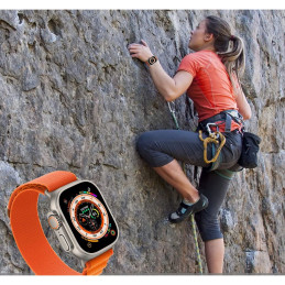 Tech-Protect Nylon Pro dirželis, skirtas Apple Watch 4/ 5/ 6/ 7/ 8/ 9/ SE/ Ultra 1/ 2 (42/ 44/ 45/ 49 mm) – oranžinis