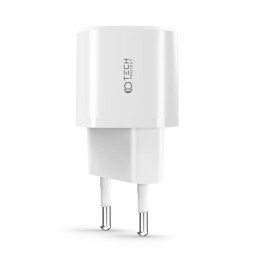 Tech-Protect C20W mini USB-C PD 20W / USB-A QC 3.0 tinklo įkroviklis – baltas