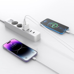 Tech-Protect C20W mini USB-C PD 20W / USB-A QC 3.0 tinklo įkroviklis - juodas