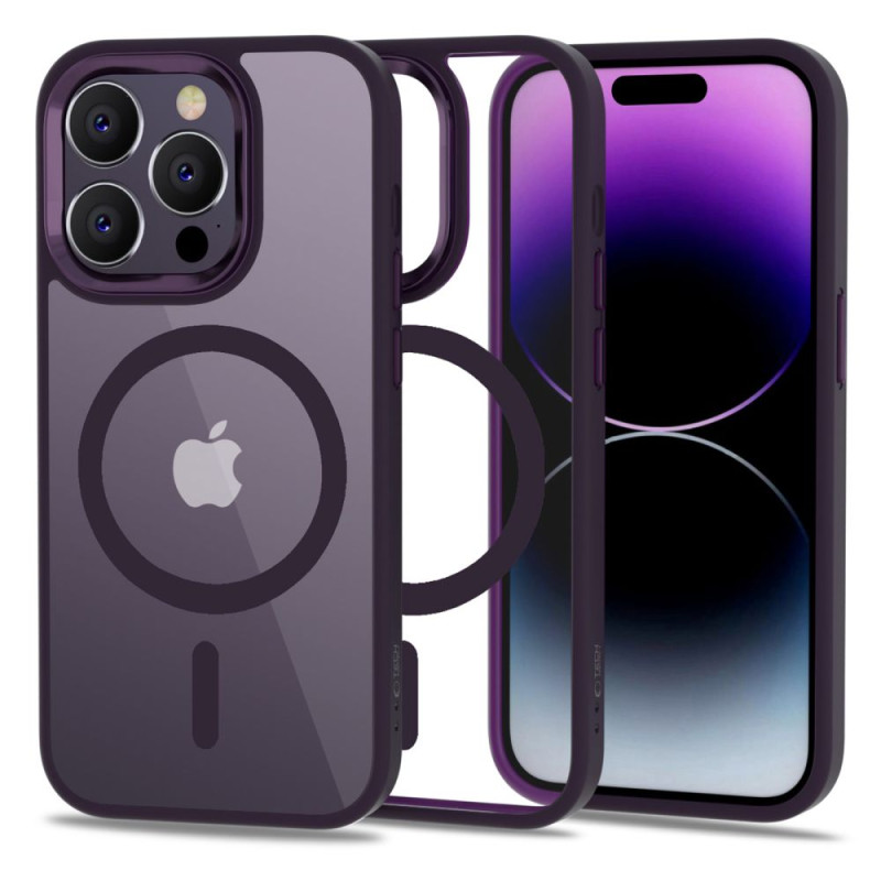 Tech-Protect MagMat MagSafe dėklas iPhone 14 Pro - permatomas violetinis
