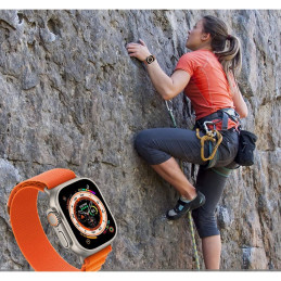 Tech-Protect Nylon Pro dirželis, skirtas Apple Watch 4/ 5/ 6/ 7/ 8/ 9/ SE/ Ultra 1/ 2 (42/ 44/ 45/ 49 mm) – juodas/ žali...