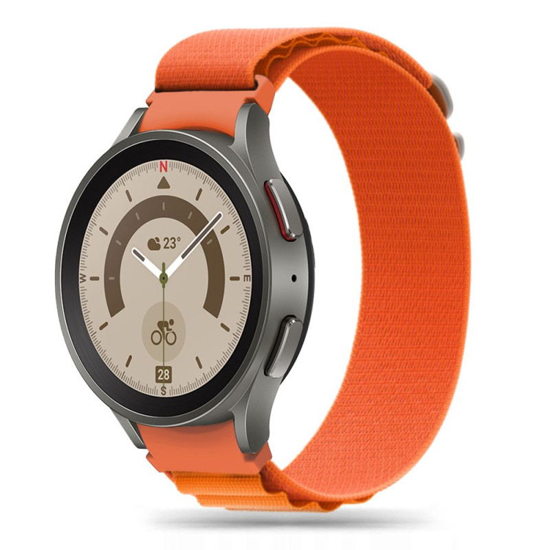 Tech-Protect Nylon Pro dirželis, skirtas Samsung Galaxy Watch 4/ 5/ 5 Pro/ 6/ 7/ FE – oranžinė