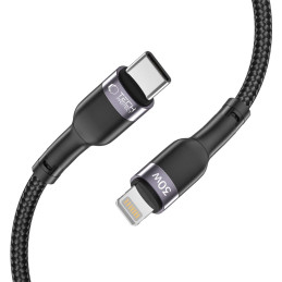 Tech-Protect UltraBoost 2 Lightning / USB-C PD kabelis 30W 3A 0,25m - juodas