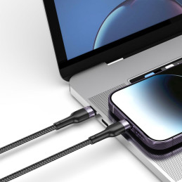 Tech-Protect UltraBoost 2 Lightning / USB-C PD kabelis 30W 3A 0,25m - juodas