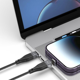 Tech-Protect UltraBoost 2 magnetinis laidas 2in1 USB-C / Lightning - USB-C PD 60W 3A 1m - juodas