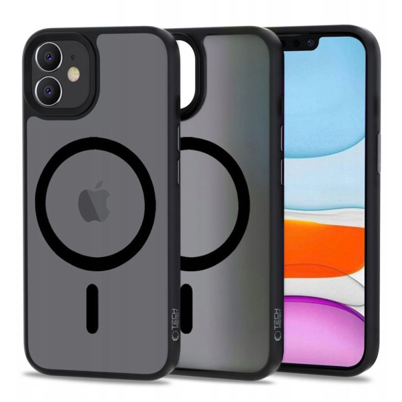 Tech-Protect MagMat MagSafe dėklas iPhone 11 - matinė juoda