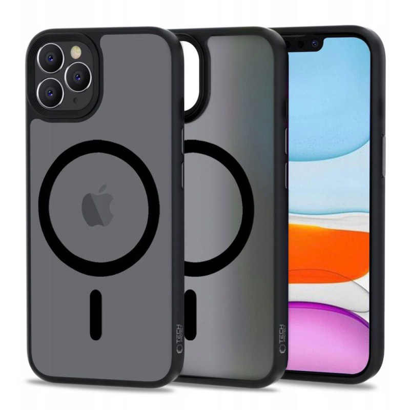 Tech-Protect MagMat MagSafe dėklas skirtas iPhone 11 Pro - matinė juoda