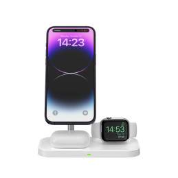 Tech-Protect QI15W-A22 indukcinis MagSafe įkroviklis su 3in1 MagSafe stovu išmaniajam telefonui / Apple Watch / AirPods ...