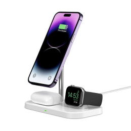 Tech-Protect QI15W-A22 indukcinis MagSafe įkroviklis su 3in1 MagSafe stovu išmaniajam telefonui / Apple Watch / AirPods ...
