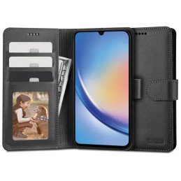 Tech-Protect Wallet dėklas, skirtas Samsung Galaxy A34 5G - juodas