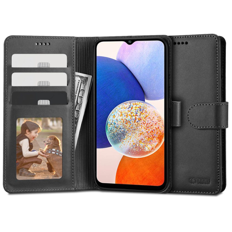 Tech-Protect Wallet dėklas, skirtas Samsung Galaxy A14 4G / 5G - juodas