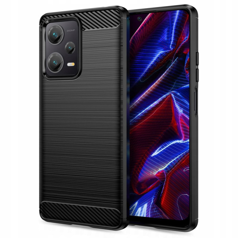 Tech-Protect TPUCarbon dėklas, skirtas Xiaomi Redmi Note 12 5G / Poco X5 5G - juodas