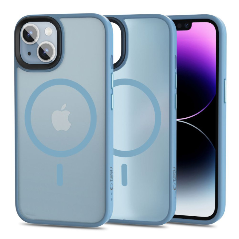 Tech-Protect MagMat MagSafe dėklas iPhone 14 - matinė mėlyna