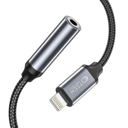 Tech-Protect UltraBoost Lightning / 3,5 mm mini lizdo adapteris - juodas
