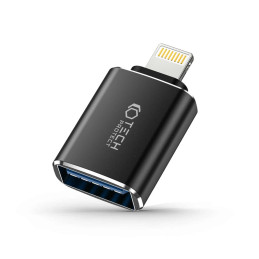 Tech-Protect UltraBoost Lightning (vyriškas) / USB-A (moteriškas) OTG adapteris – juodas