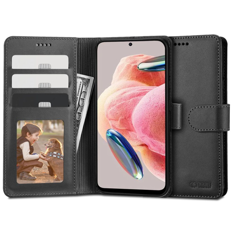 Tech-Protect piniginės dėklas, skirtas Xiaomi Redmi Note 12 4G / LTE - juodas