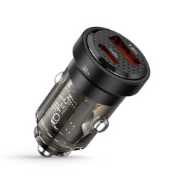 Tech-Protect CC30W automobilinis įkroviklis USB-C PD 30W / USB-A QC 3.0 - juodas