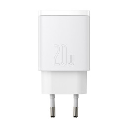 Baseus Compact CCXJ-B02 20W 3A PD QC 3.0 greitas įkroviklis - baltas