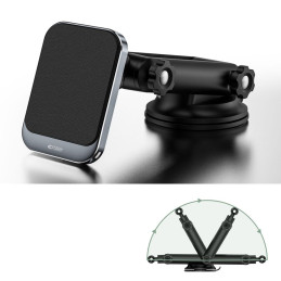 Tech-Protect MM15W-V2 automobilinio telefono laikiklis su MagSafe 15W indukciniu įkrovikliu kabinai - juodas