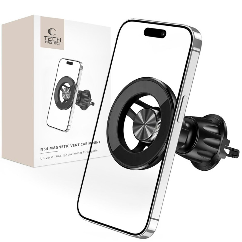 Tech-Protect N54 automobilinio telefono laikiklis su MagSafe orlaidei - juodas