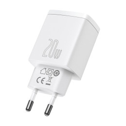 Baseus Compact CCXJ-B02 20W 3A PD QC 3.0 greitas įkroviklis - baltas