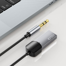 Tech-Protect UltraBoost garso mini lizdas 3,5 mm (vyriškas) / Bluetooth adapteris - pilka