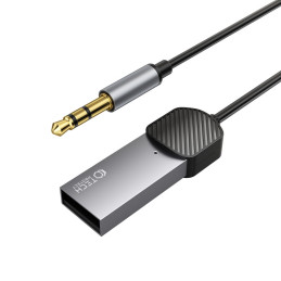 Tech-Protect UltraBoost garso mini lizdas 3,5 mm (vyriškas) / Bluetooth adapteris - pilka
