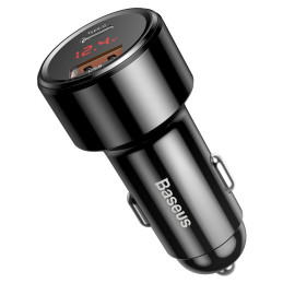 Baseus Magic Series PPS CCMLC20C-01 automobilinis įkroviklis 45W USB-C PD / USB-A QC - juodas