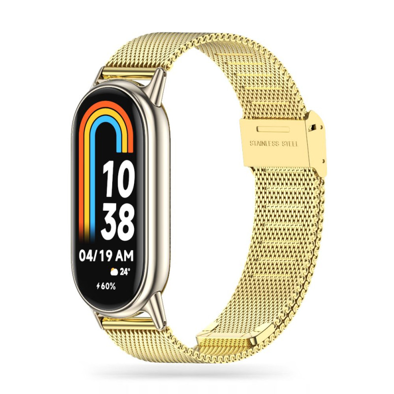 Tech-Protect MilaneseBand dirželis skirtas Xiaomi Smart Band 8/ 8 NFC - auksinis