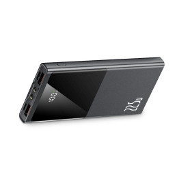 Powerbank Tech-Protect PB12 10000mAh 22,5W 2x USB-A / USB-C / Lightning su USB-C / USB-A laidu - pilka