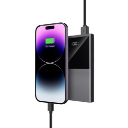 Powerbank Tech-Protect PB12 10000mAh 22,5W 2x USB-A / USB-C / Lightning su USB-C / USB-A laidu - pilka
