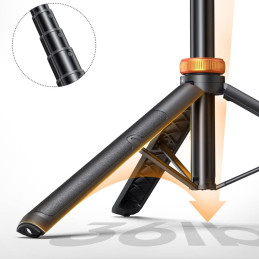 Tech-Protect L03S Bluetooth asmenukių lazda su nuotolinio valdymo pulteliu, trikojis iki 148 cm ir 180 galvutė - juoda