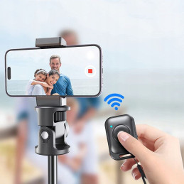 Tech-Protect L03S Bluetooth asmenukių lazda su nuotolinio valdymo pulteliu, trikojis iki 148 cm ir 180 galvutė - juoda