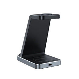 Tech-Protect QI15W-A26 indukcinis įkroviklis 15W 3in1 išmaniesiems telefonams / ausinėms / Apple Watch - juodas