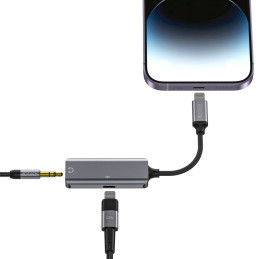 Tech-Protect UltraBoost audio Lightning (vyriškas) / 3,5 mm mini lizdas (moteris) - Lightning (moteriškas) adapteris - j...