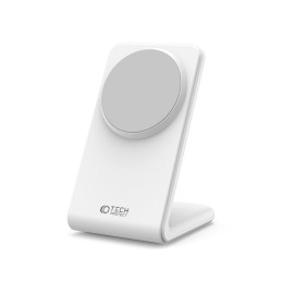 Tech-Protect QI15W-A23 indukcinis MagSafe 15W įkroviklis stovo pavidalu - baltas