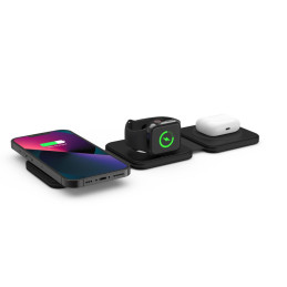 Tech-Protect QI15W-A24 indukcinis MagSafe 3in1 įkroviklis išmaniajam telefonui / AirPods / Apple Watch - juodas