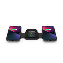 Tech-Protect QI15W-A24 indukcinis MagSafe 3in1 įkroviklis išmaniajam telefonui / AirPods / Apple Watch - juodas