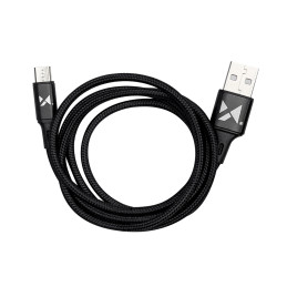 Wozinsky kabelis USB - microUSB 2.4A 1m juodas (WUC-M1B)