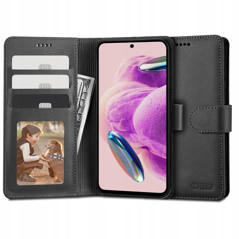 Tech-Protect Wallet dėklas, skirtas Xiaomi Redmi Note 12S - juodas