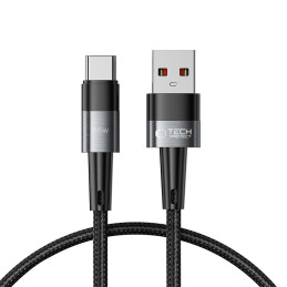 Tech-Protect UltraBoost USB-C / USB-A laidas 66W 6A 0,25m - pilkas