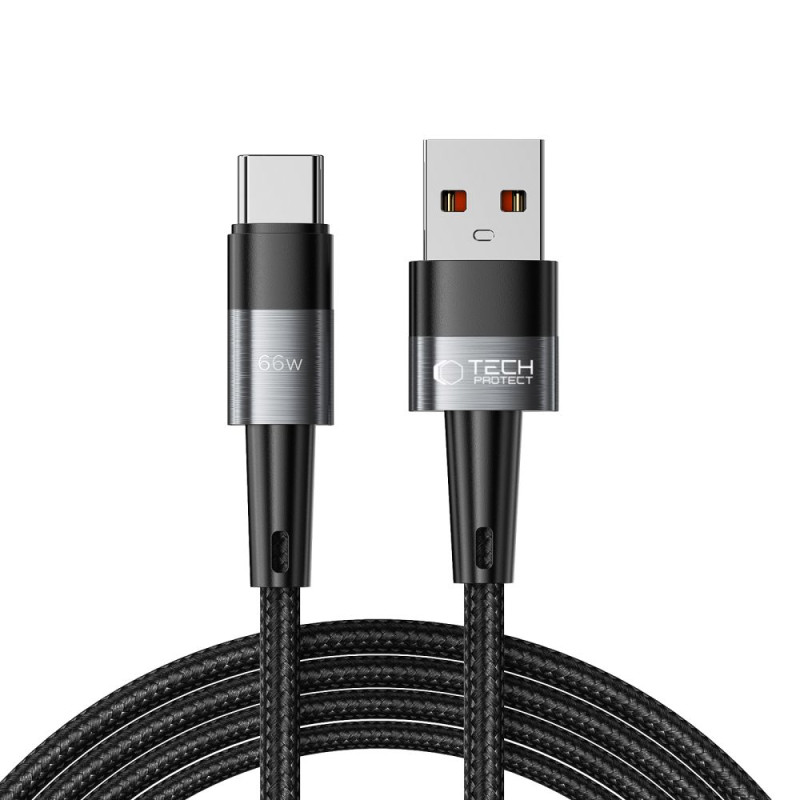 Tech-Protect UltraBoost USB-C / USB-C laidas 66W 6A 2m - pilkas