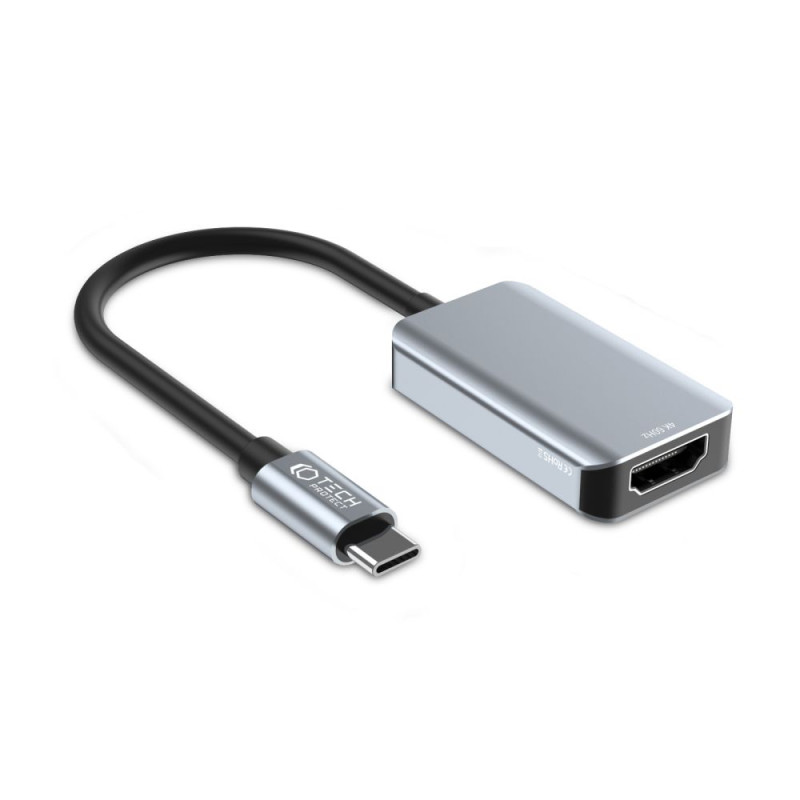 „Tech-Protect UltraBoost“ USB-C (vyriškas) / HDMI (moteriškas) 4K 60 Hz adapteris – juodas